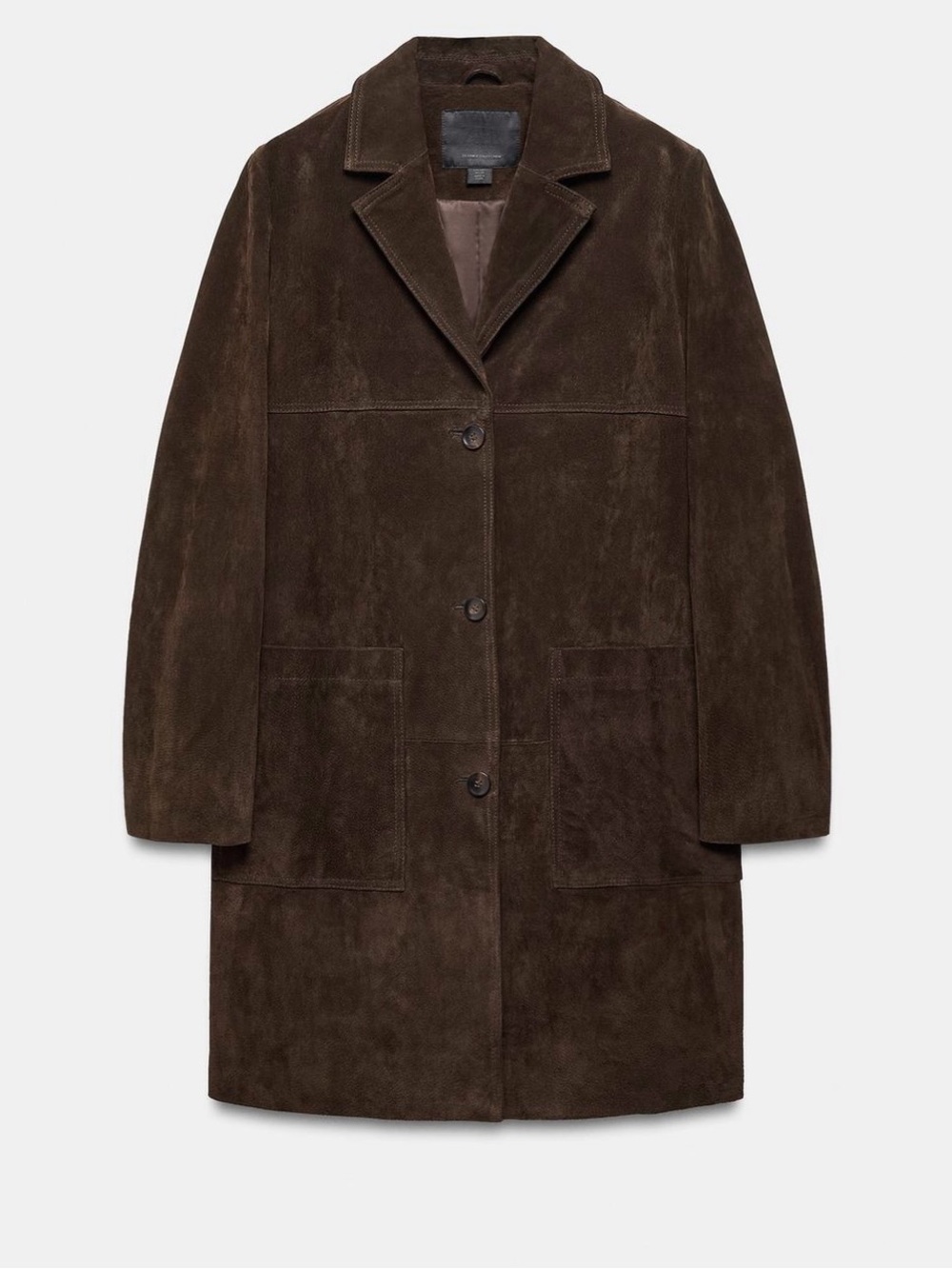 ✨BRAND NEW✨ ZARA DARK BROWN LONG SUEDE JACKET FOR FALL
